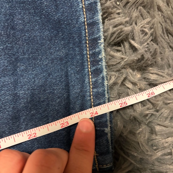 Lane Bryant Classic denim Blue boyfriend capri cropped Jeans shorts size 22 NWT - Picture 14 of 14